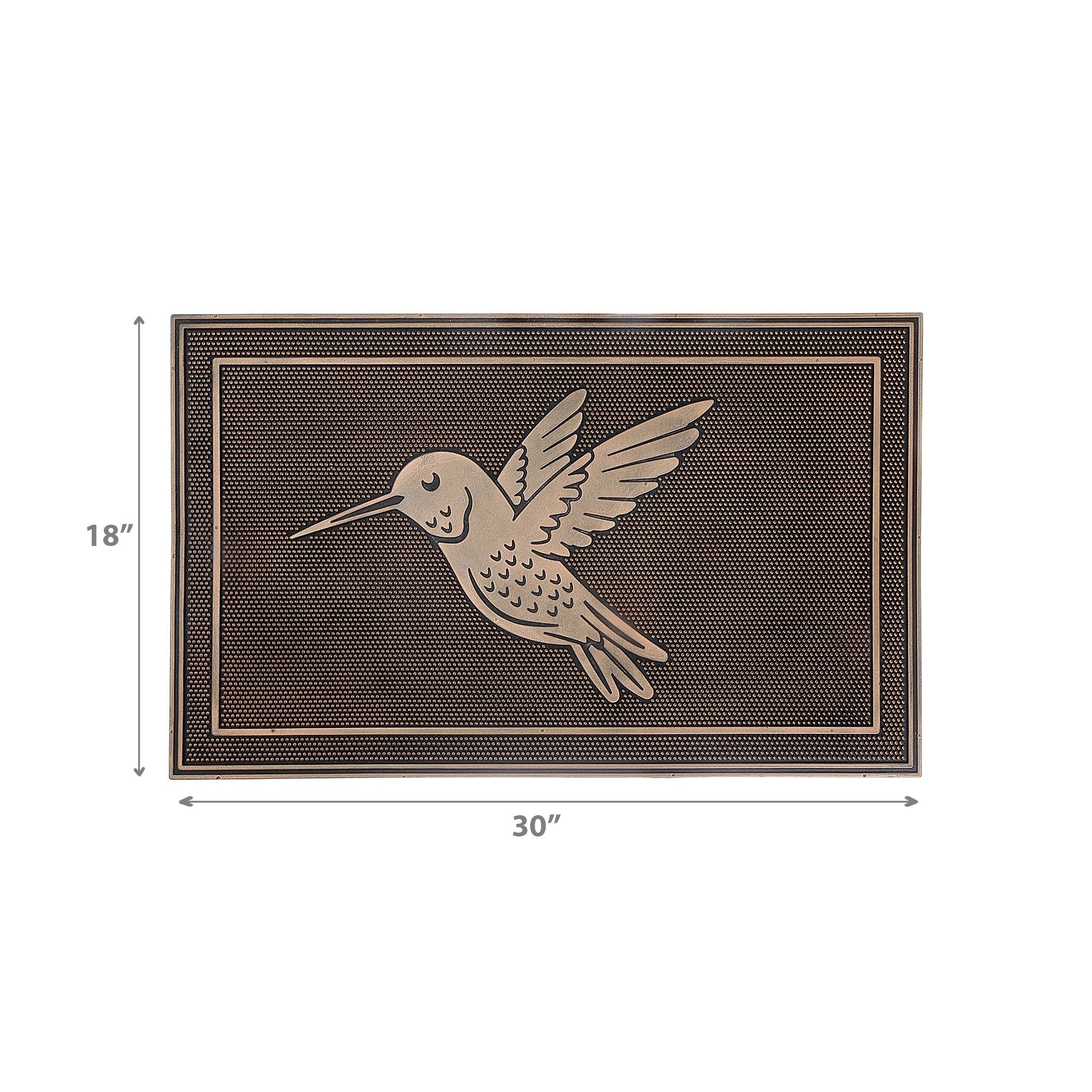 Rubber Mat Humming Bird, Hummingbird Rubber Door Mat, Non Slip Outdoor Entry Rug, Garden Themed Welcome Mat, Durable Patio Mat