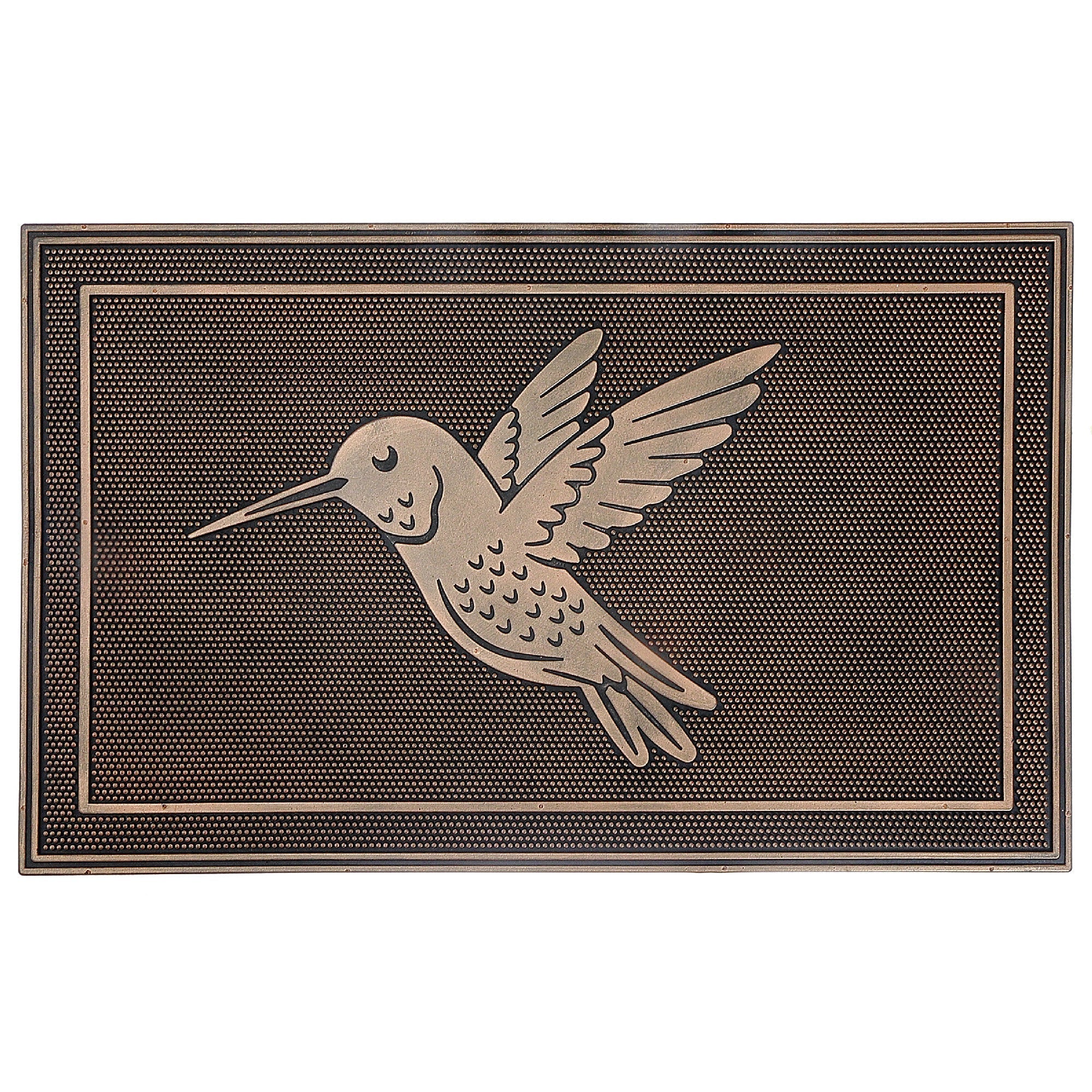 Rubber Mat Humming Bird, Hummingbird Rubber Door Mat, Non Slip Outdoor Entry Rug, Garden Themed Welcome Mat, Durable Patio Mat