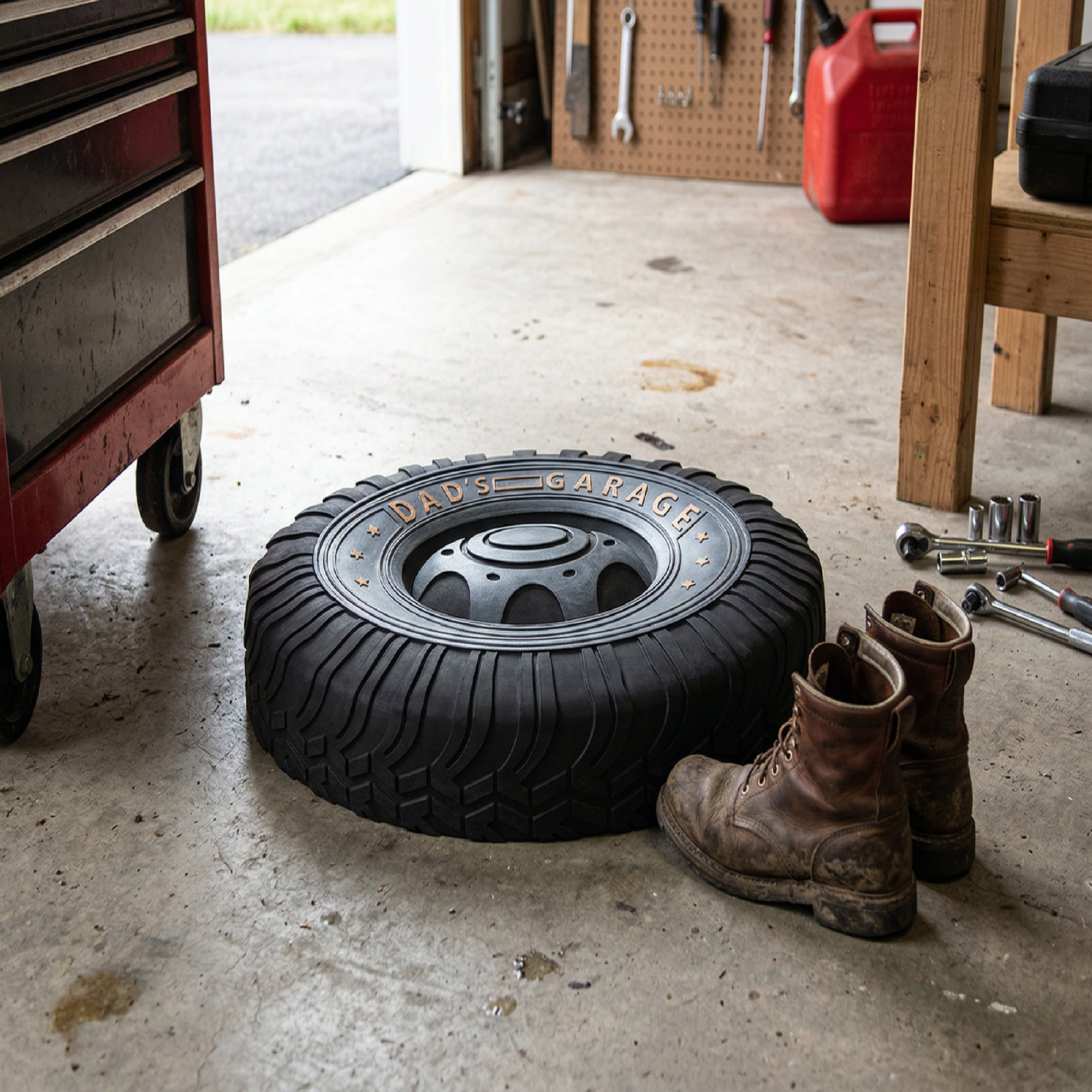 Rubber Mat with Tire Tread Pattern