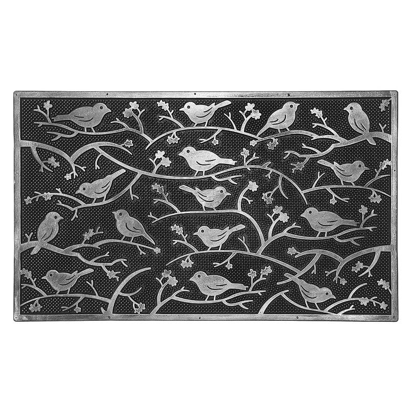 Rubber Door Mat Birds On Branches Design
