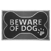 Rubber Door Mat "Beware Of Dog" Design Indoor Outdoor
