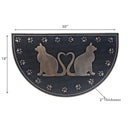 Rubber Mat Halfmoon Lover Cats 18 X 30