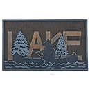 Rubber Mat Lake With Bear On Canoe 18 X 30