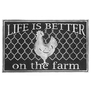 Rubber Door Mat "Life Is Better On The Farm" Design