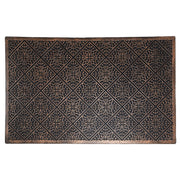 Rubber Door Mat Tiled Floral Design Indoor Outdoor