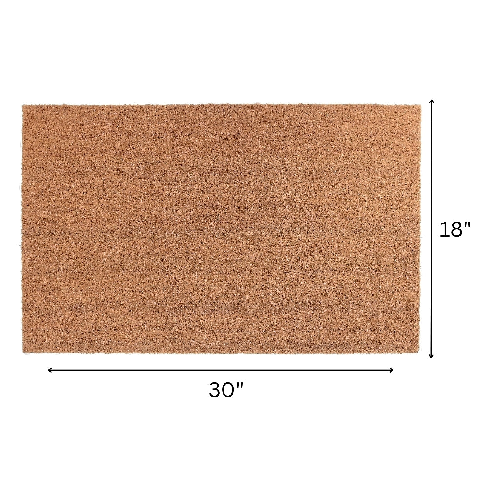 Custom Plain Coir Door Mat 18 X 30, Outdoor Entrance Doormat, Natural Coir Mat