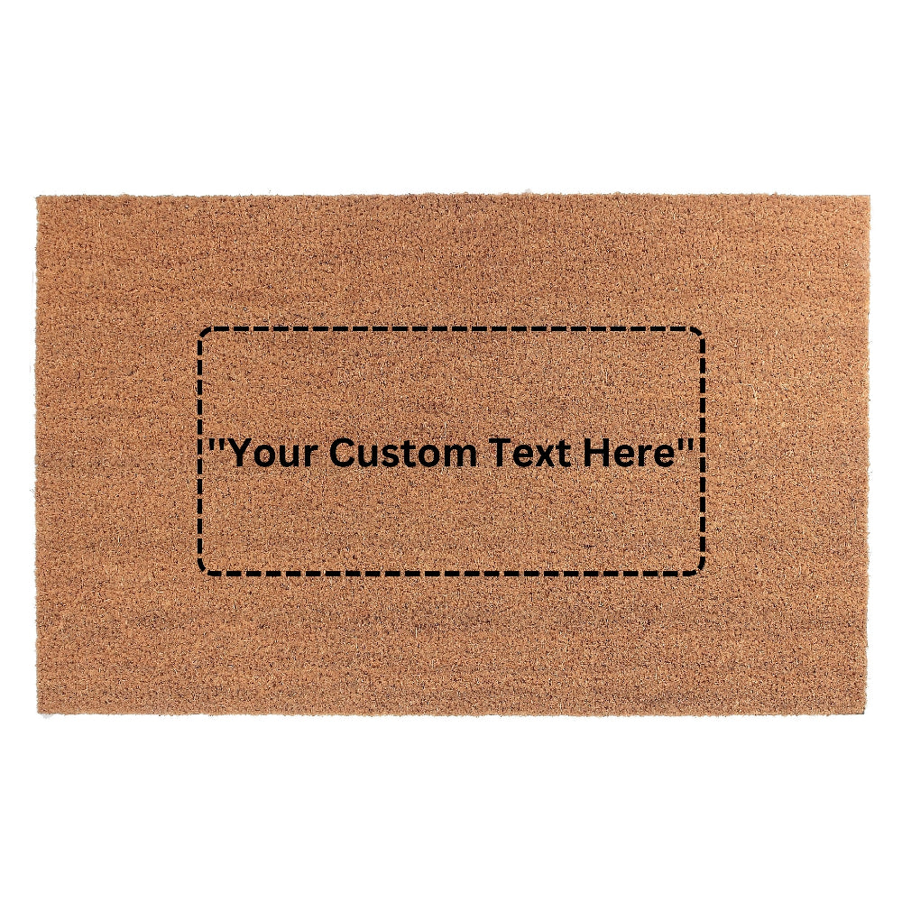 Custom Plain Coir Door Mat 16 X 24, Outdoor Entrance Doormat, Natural Coir Door Mat