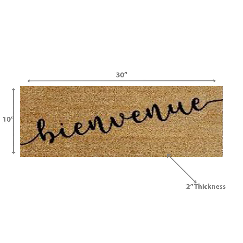 Coir Door Mat Bienvenue 10 X 30