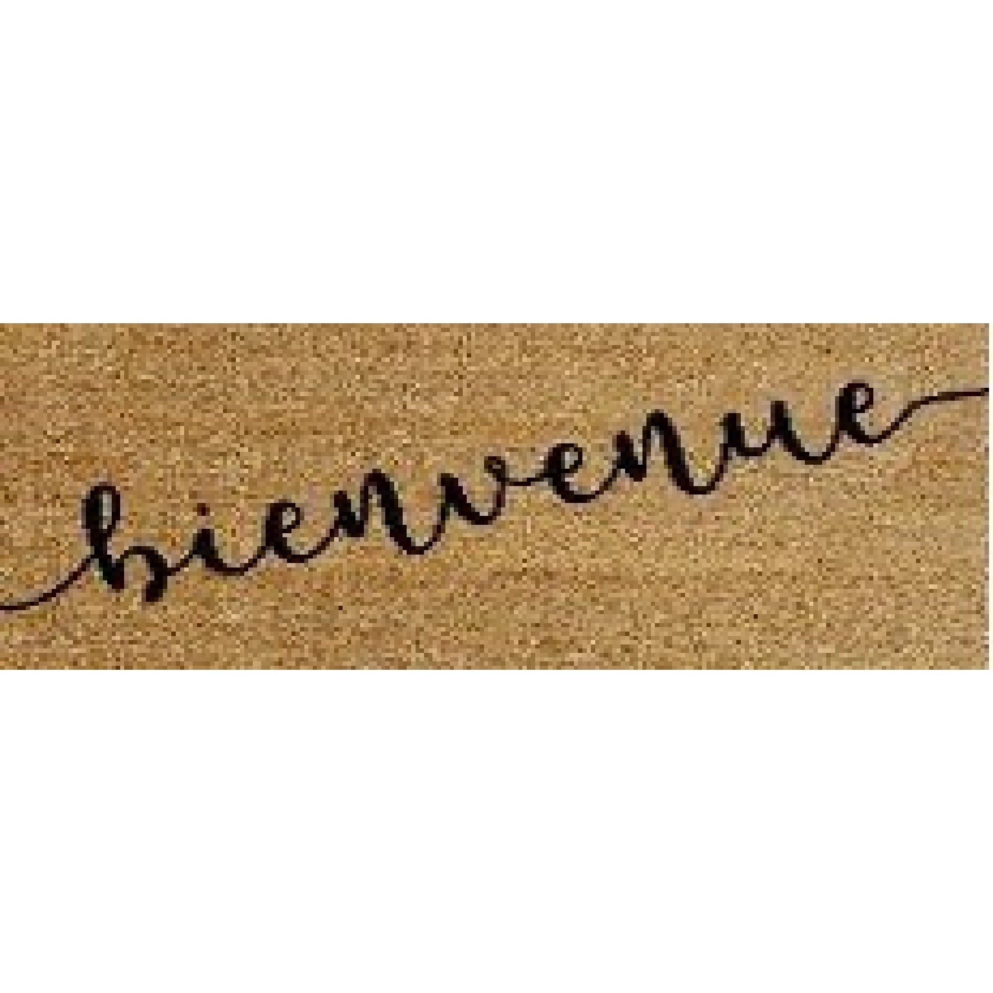 Coir Door Mat Bienvenue 10 X 30 Inch, Outdoor Welcome Mat, Front Porch Decor
