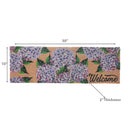 Coir Door Mat Hyrangea Welcome 10 X 30