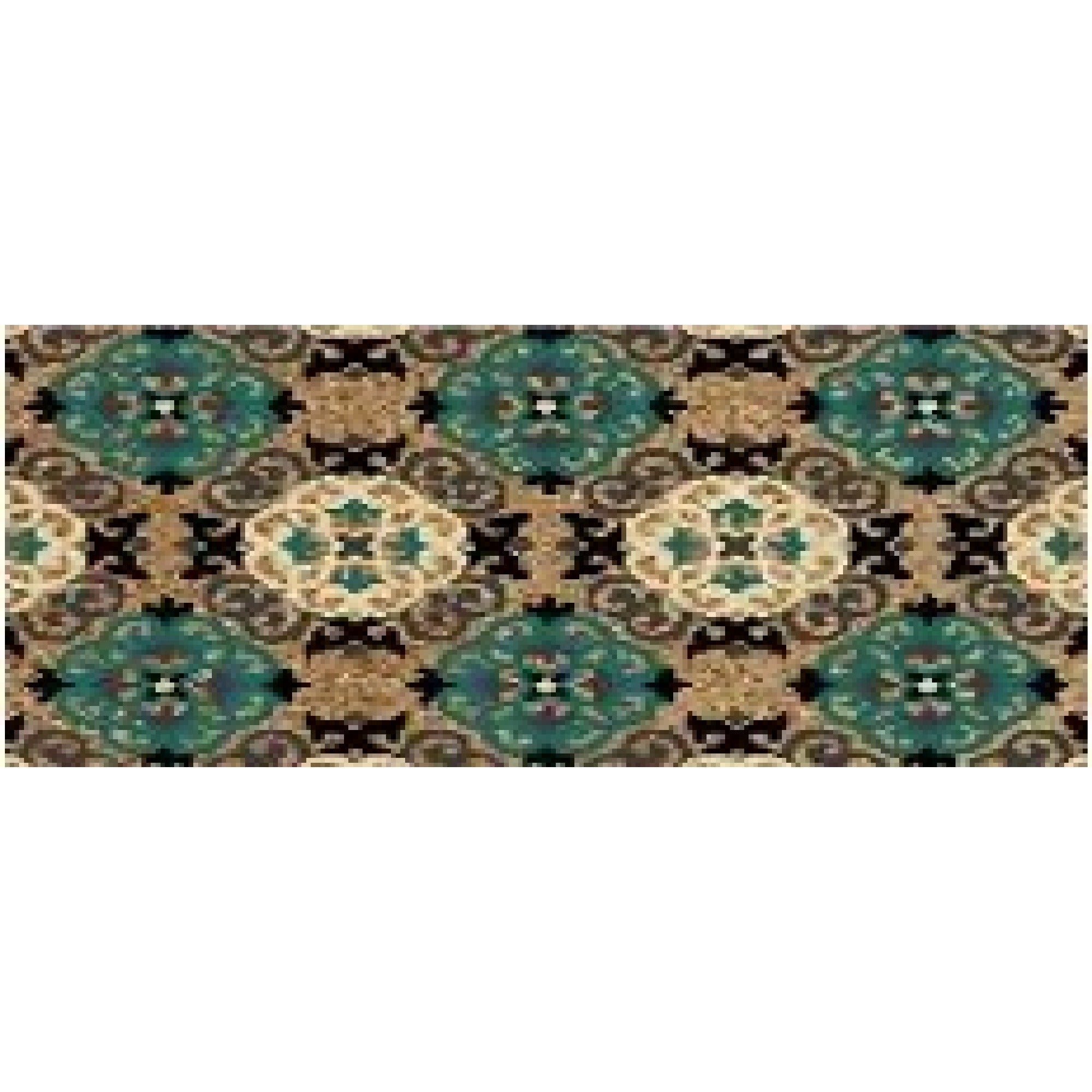 Coir Door Mat Serenity Pattern 10"x30" – Natural Fiber Outdoor/Indoor Welcome Mat