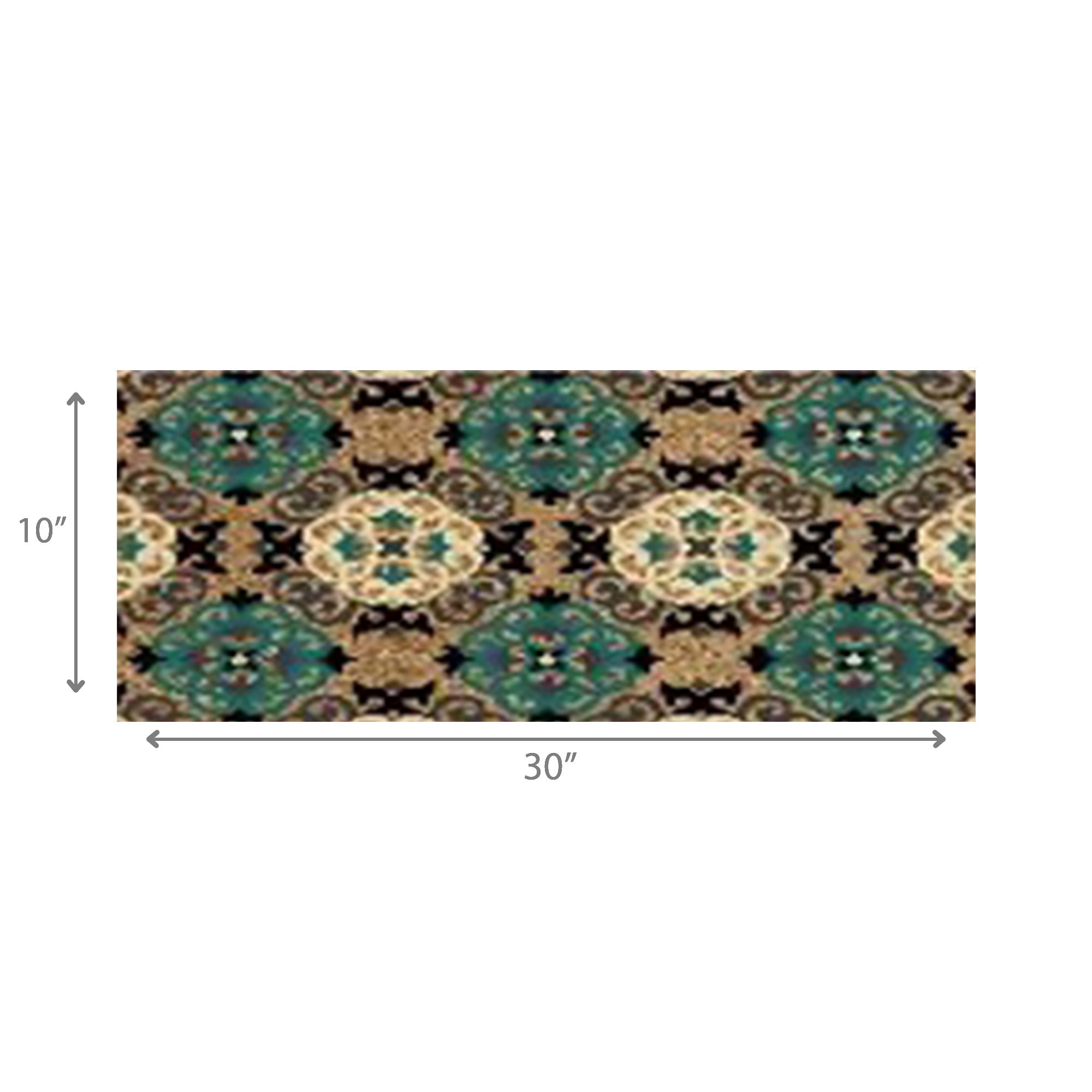 Coir Door Mat Serenity Pattern 10"x30" – Natural Fiber Outdoor/Indoor Welcome Mat