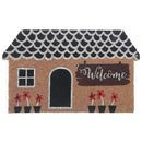 House Shape Coir Door Mat Welcome