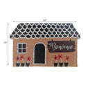House Shape Coir Door Mat Bienvenue