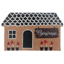 House Shape Coir Door Mat Bienvenue