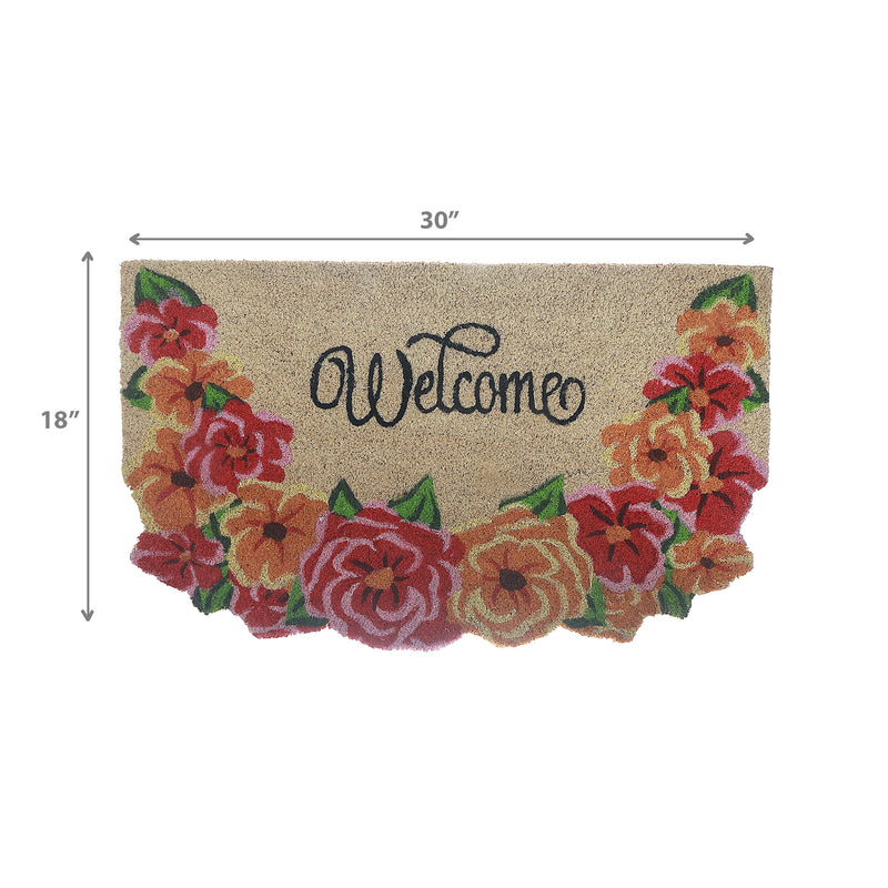 Garland Shape Coir Door Mat Welcome