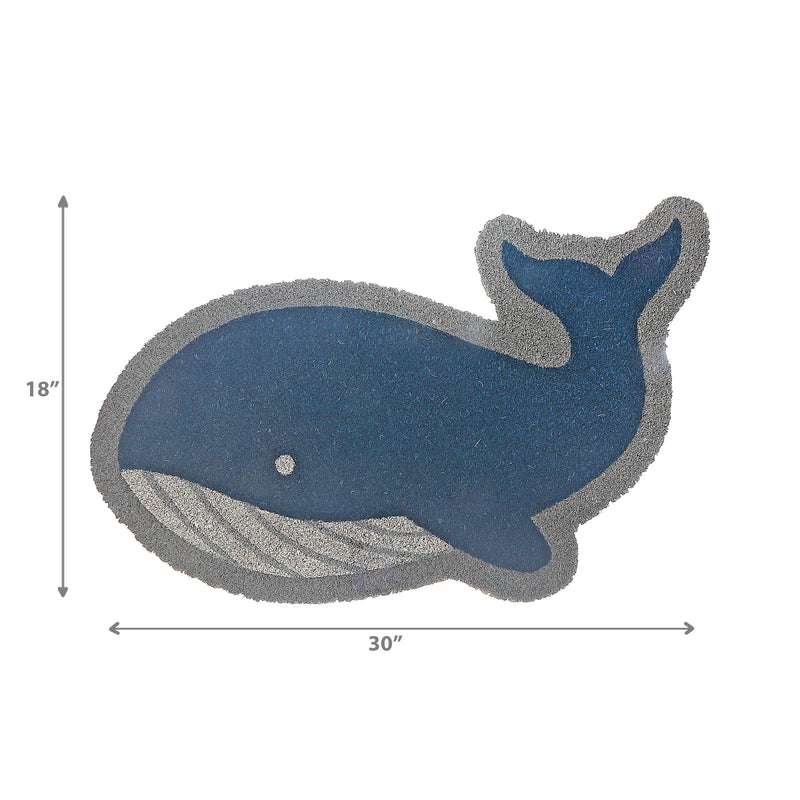 Blue Whale Shape Coir Door Mat