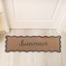 Scallop Shape Coir Door Mat Bienvenue 16"X48"