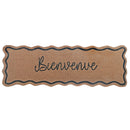 Scallop Shape Coir Door Mat Bienvenue 16"X48"