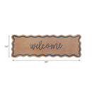 Scallop Shape Coir Door Mat Welcome 16"X48"