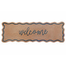 Scallop Shape Coir Door Mat Welcome 16"X48"