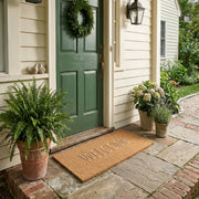 Embossed Coir Door Mat "Welcome" 18" x 46"