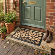 Embossed Polymat Pebble Door Mat "Welcome"