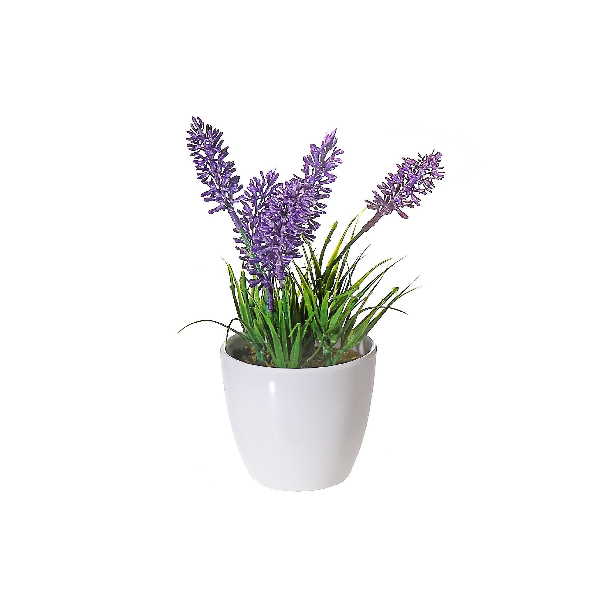 Artificial Lavender In Plastic Pot Decorative Indoor Flower Plant