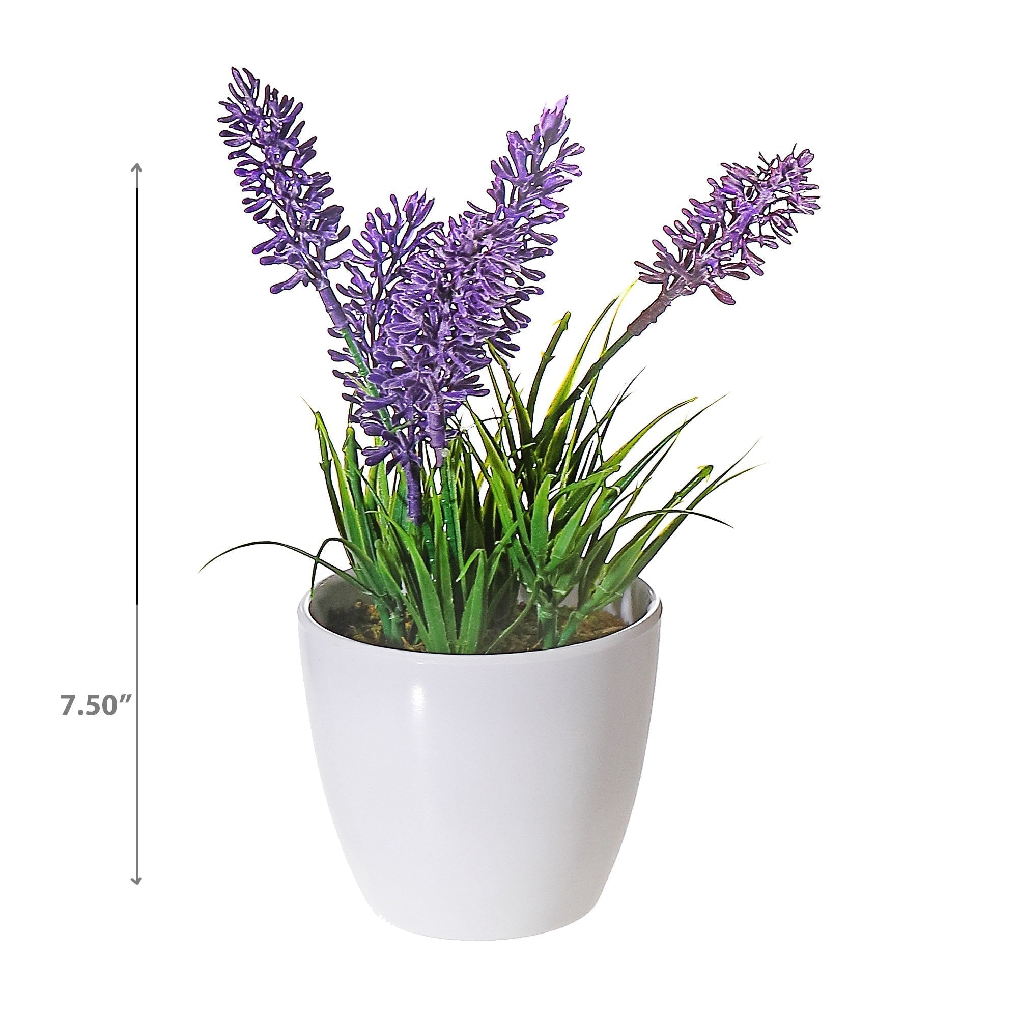 Artificial Lavender In Plastic Pot Decorative Indoor Flower Plant