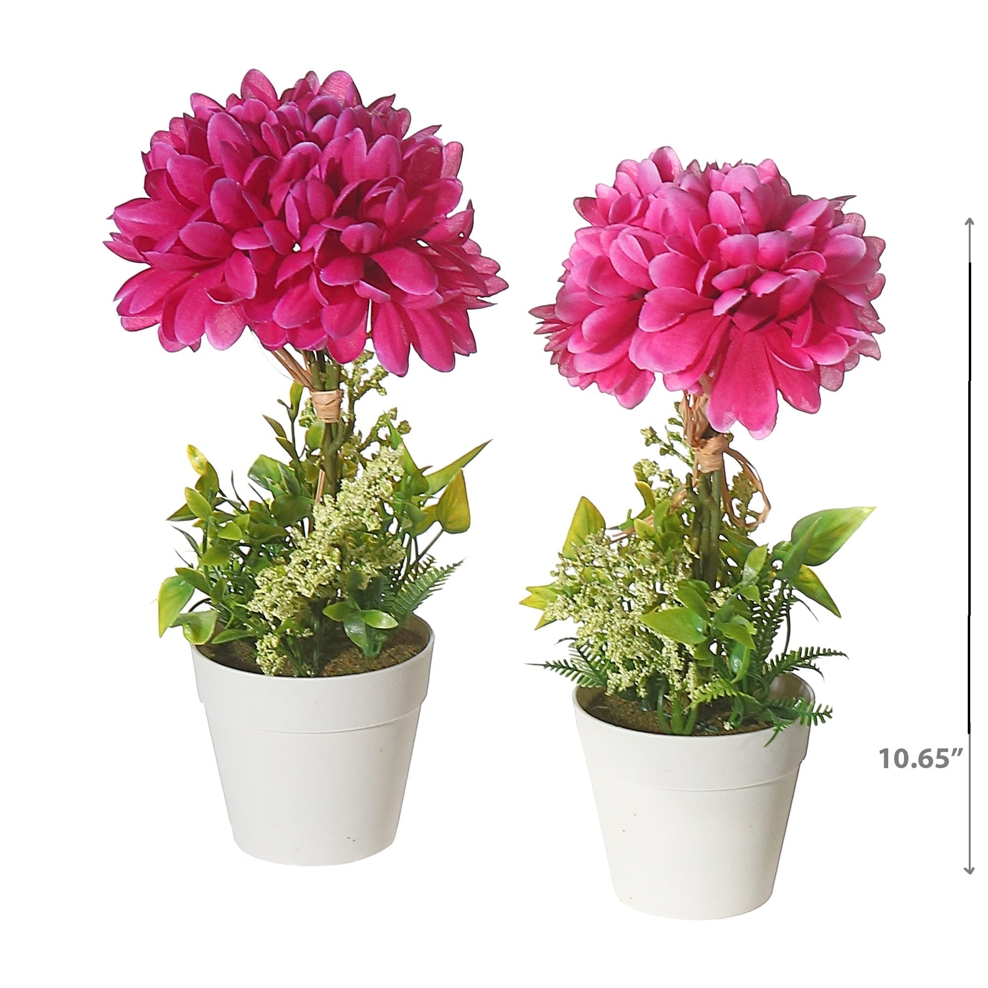 Artificial Chrysanthemum In Plastic Pot Assorted Decorative Indoor Flower Plant