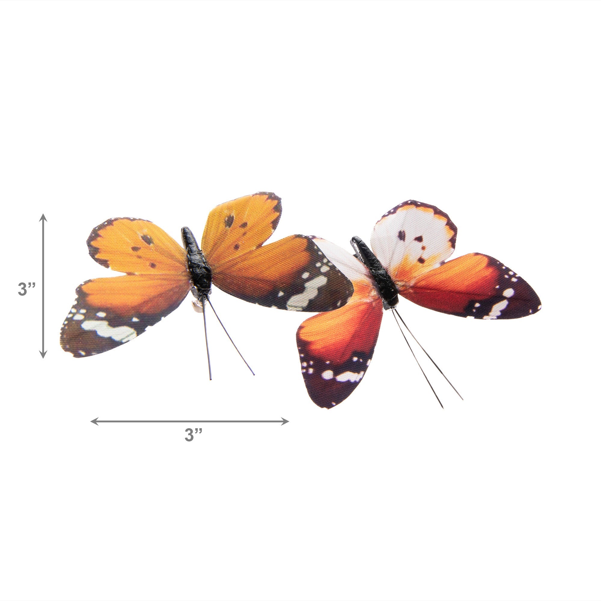 Set of 2 Decorative Butterfly Hair Clips - Set of 12
