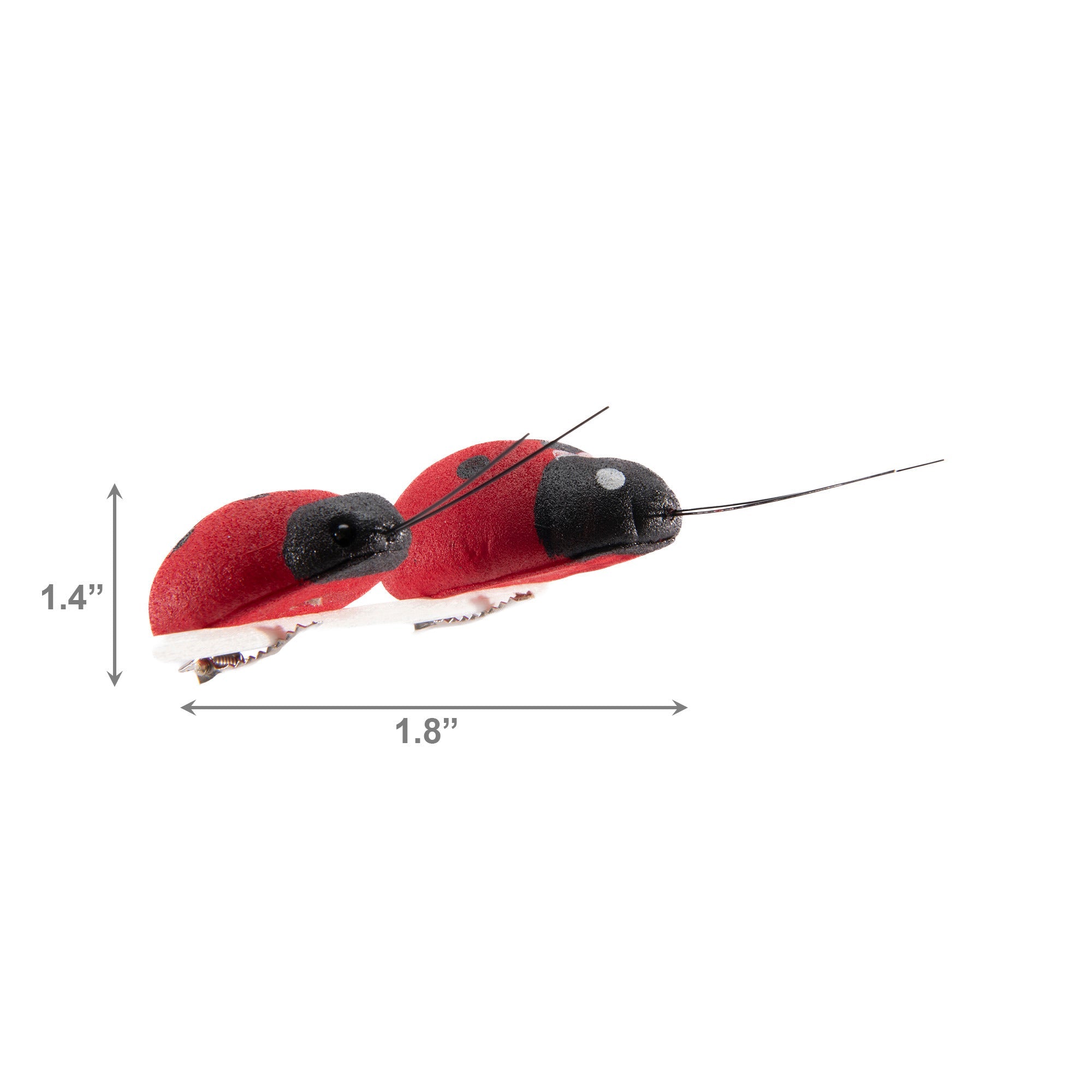 Set of 2 Ladybug-Themed Decorative Clips - Set of 12