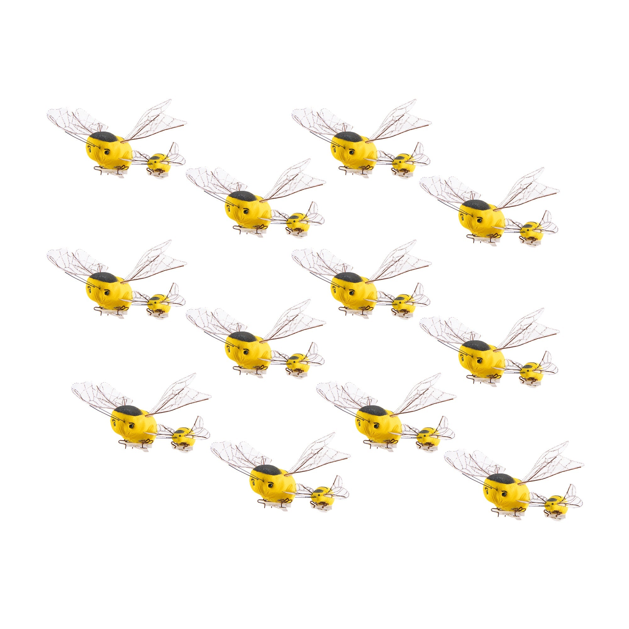 Set of 2 Bee-Inspired Decorative Hair Clips - Set of 12
