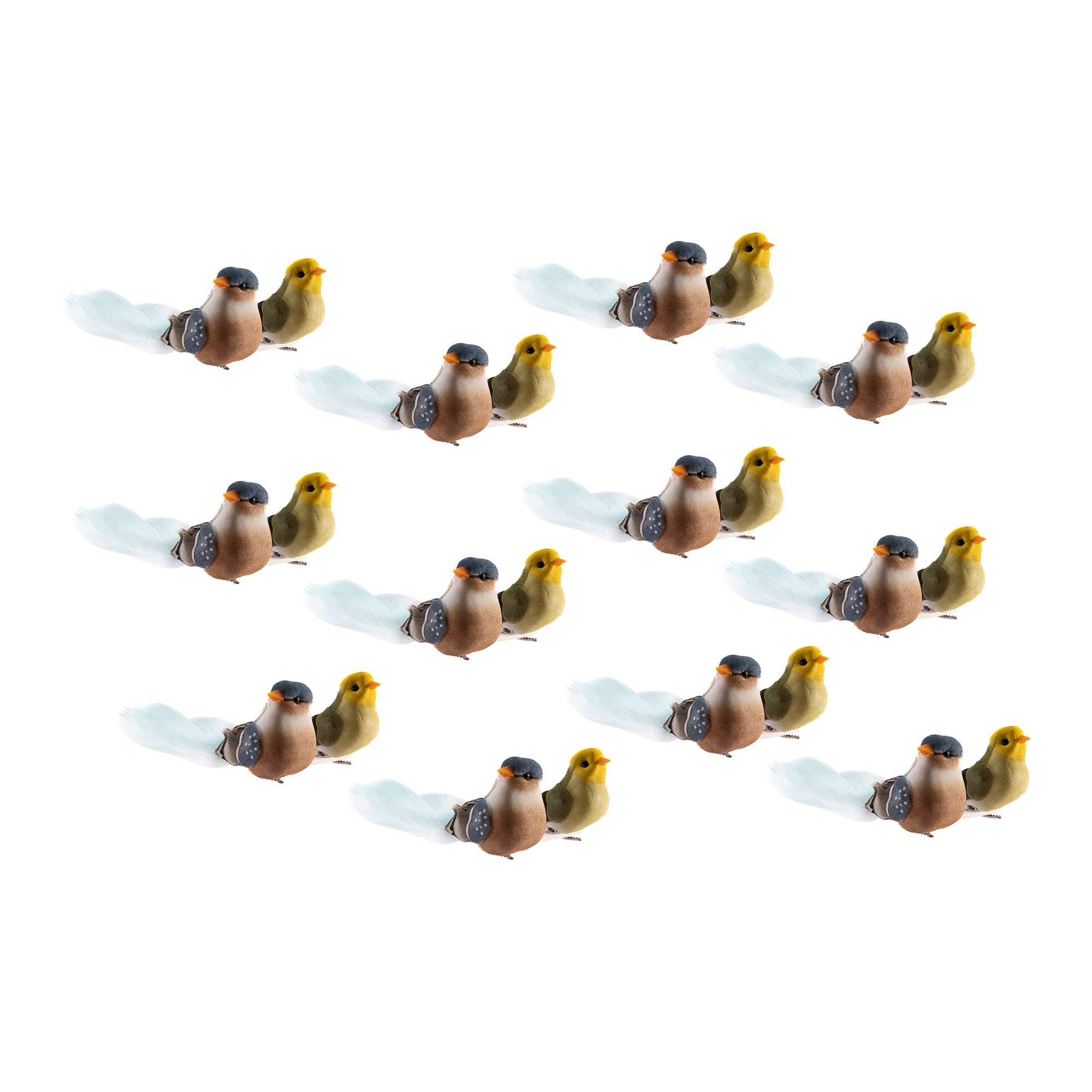 Set of 2 Bird-Shaped Decorative Clips - Set of 12