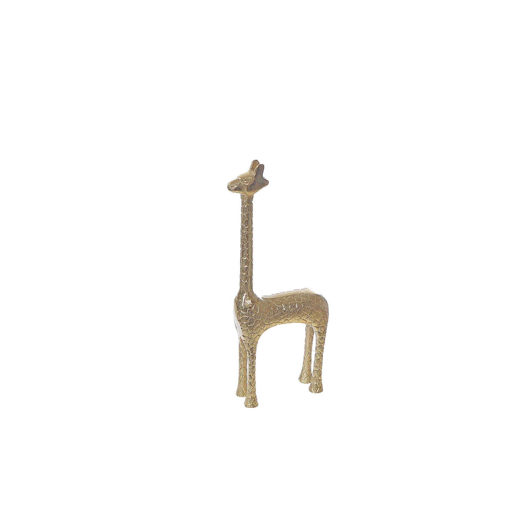Gold Giraffe Decor 13" Medium – Animal Tabletop Decor, Living Room Accent