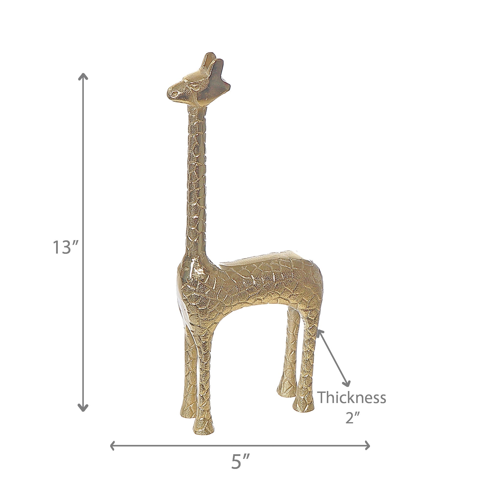 Gold Giraffe Decor 13" Medium – Animal Tabletop Decor, Living Room Accent