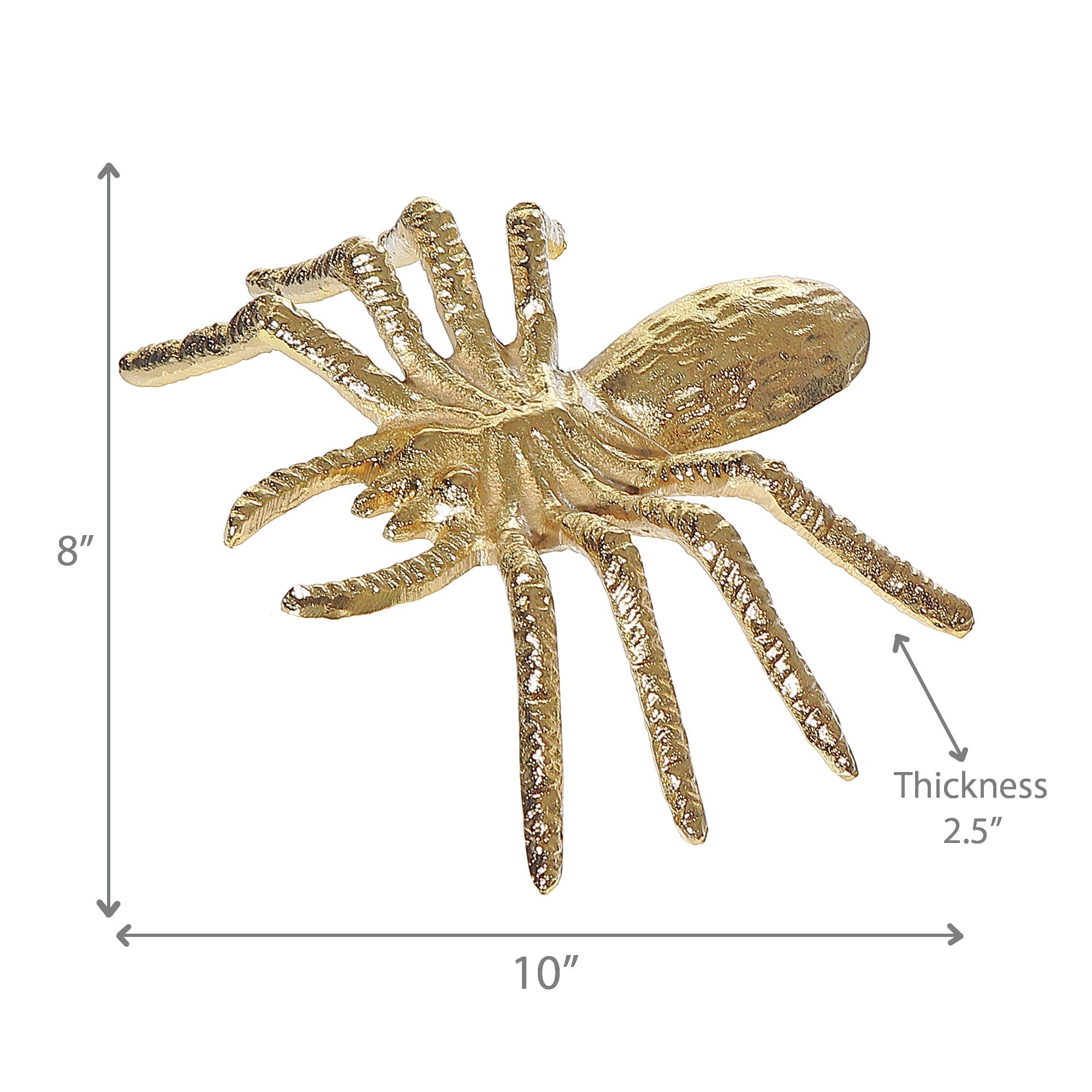 Gold Spider Decor 10" Small – Halloween Decoration, Indoor Table Decor