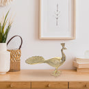 Gold Peacock Decor 10"