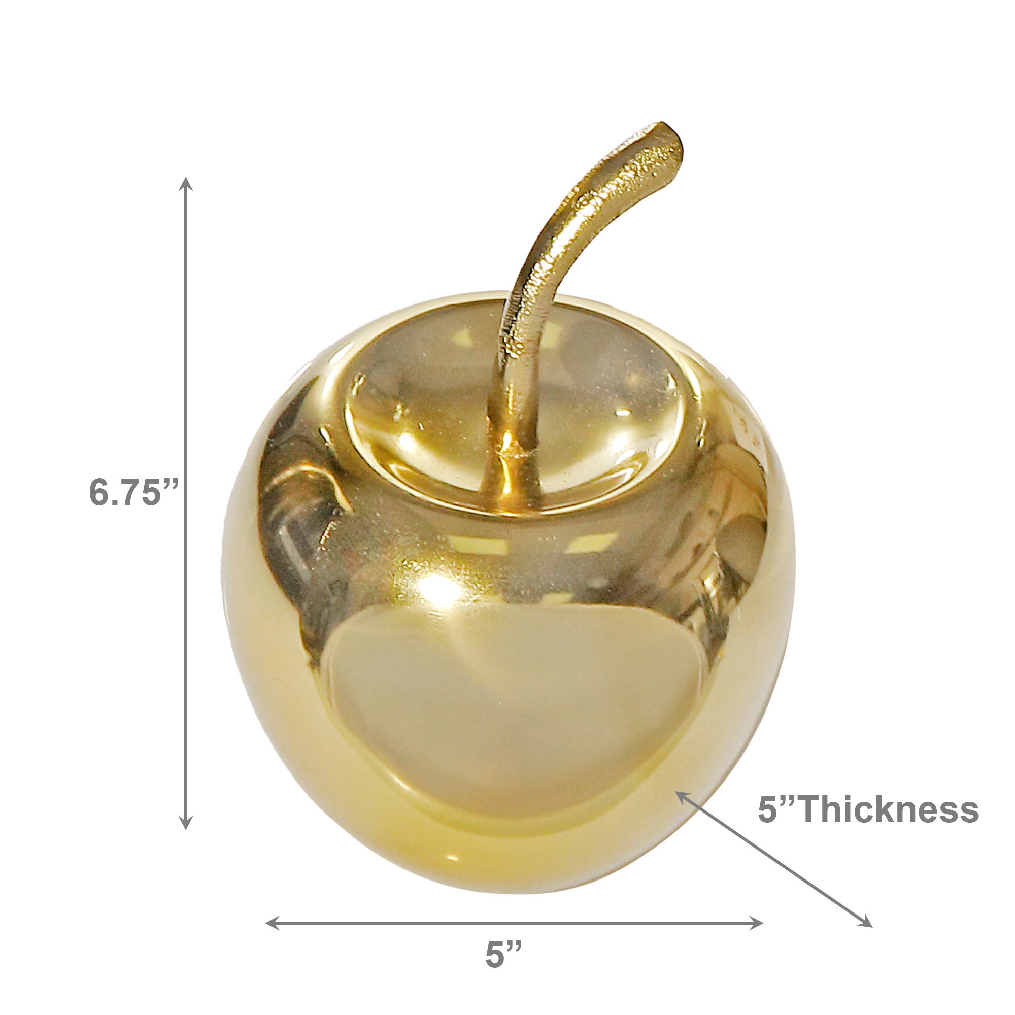 Elegant Golden Apple-Shaped Decorative Accent