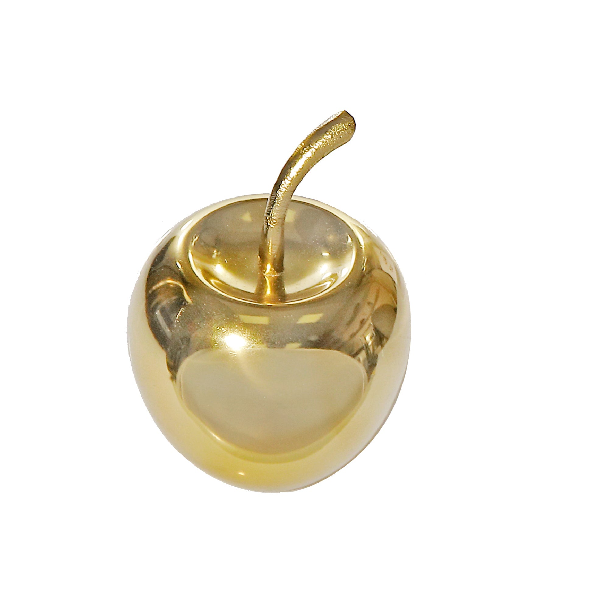 Elegant Golden Apple-Shaped Decorative Accent