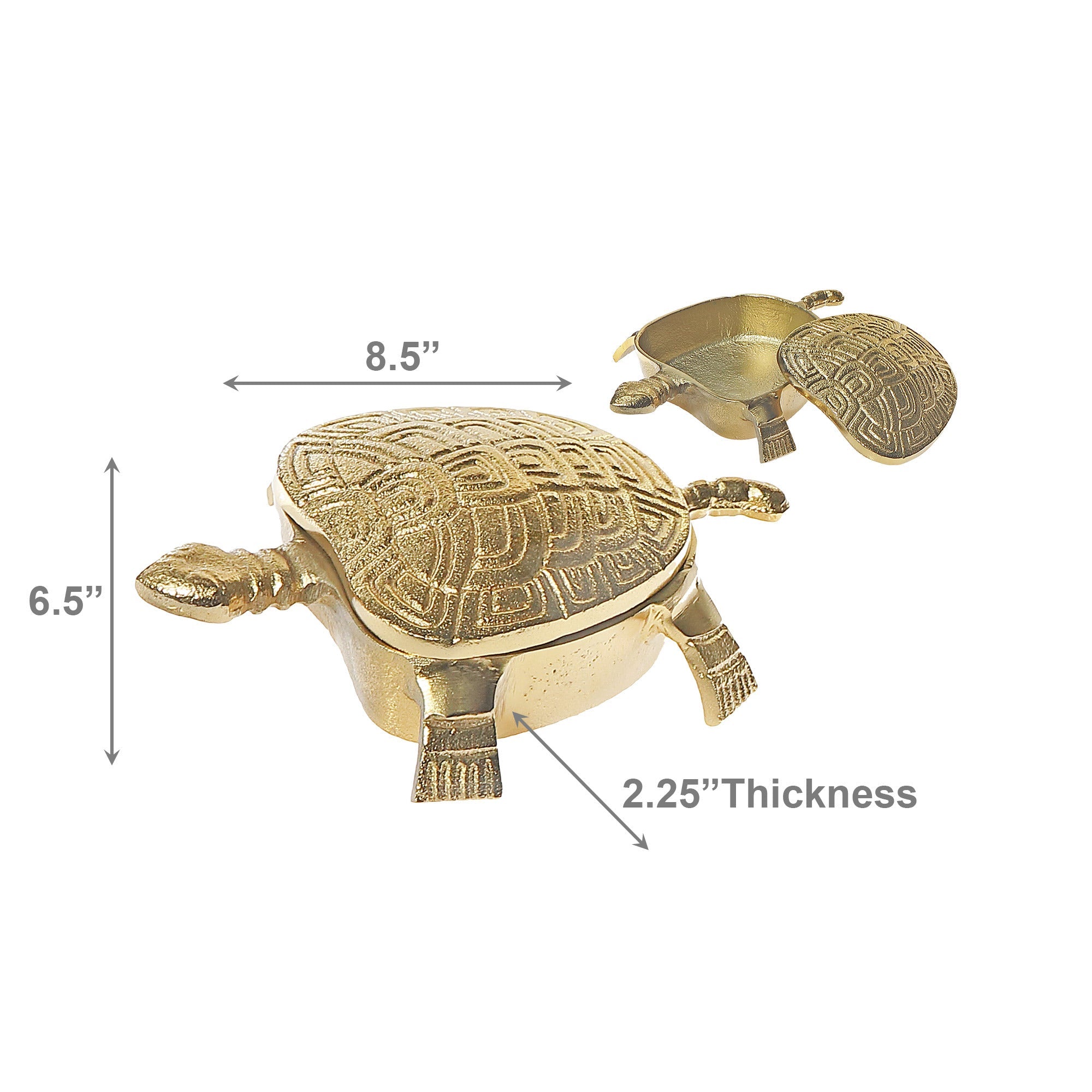 Decorative Gold Tortoise Figurine Accent