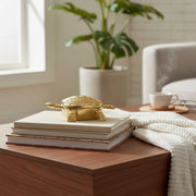 Decorative Gold Tortoise Figurine Accent