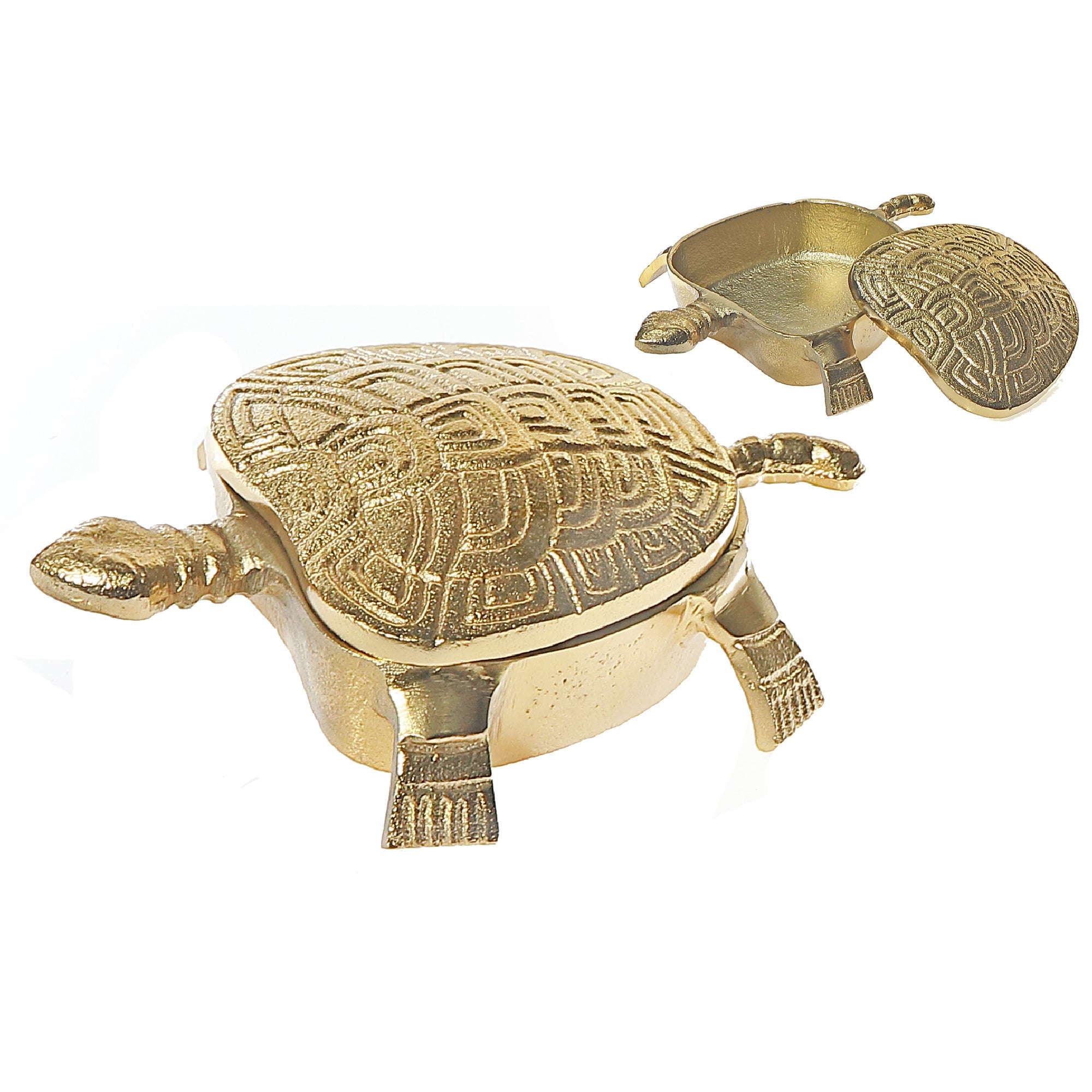 Decorative Gold Tortoise Figurine Accent