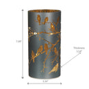 Led Cylinder Glass Stand Bird Gun Metal