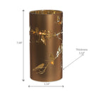 Led Cylinder Glass Stand Bird Bronze