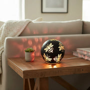 6-Inch LED Glass Globe with Bumble Bee Design