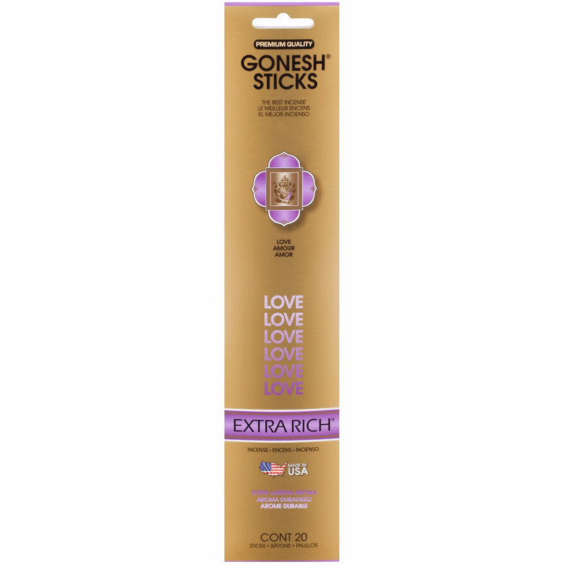 Gonesh Incense Sticks – Love, Set of 8, Romantic Aroma