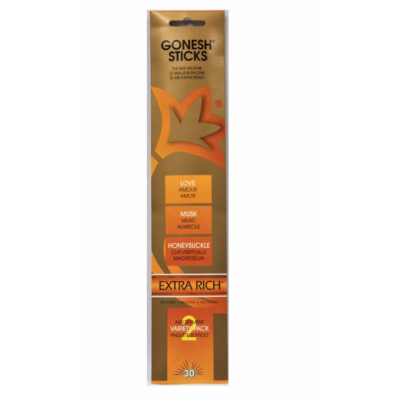 Gonesh Incense Variety Pack – Love, Musk, Honeysuckle, Set of 8