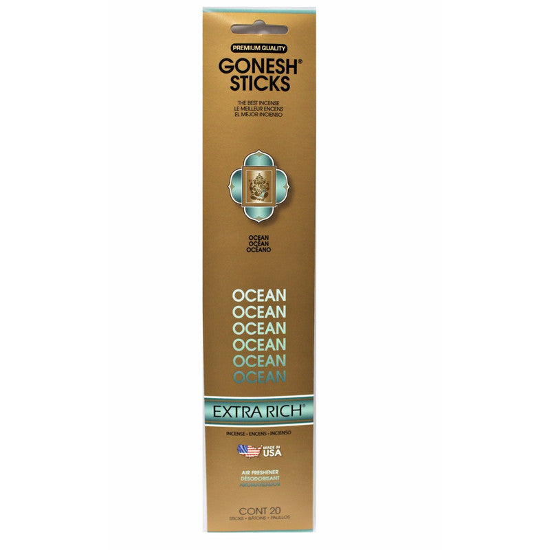 Gonesh Incense Sticks – Ocean, Set of 8, Fresh Aromatherapy