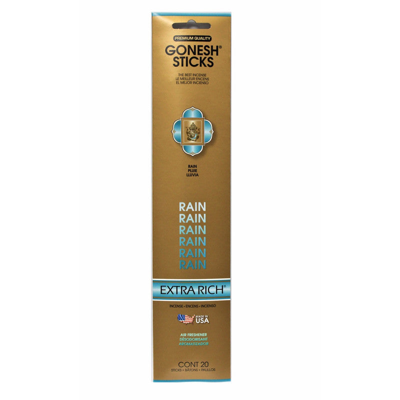 Gonesh Incense Sticks – Rain, Set of 8, Refreshing Scent